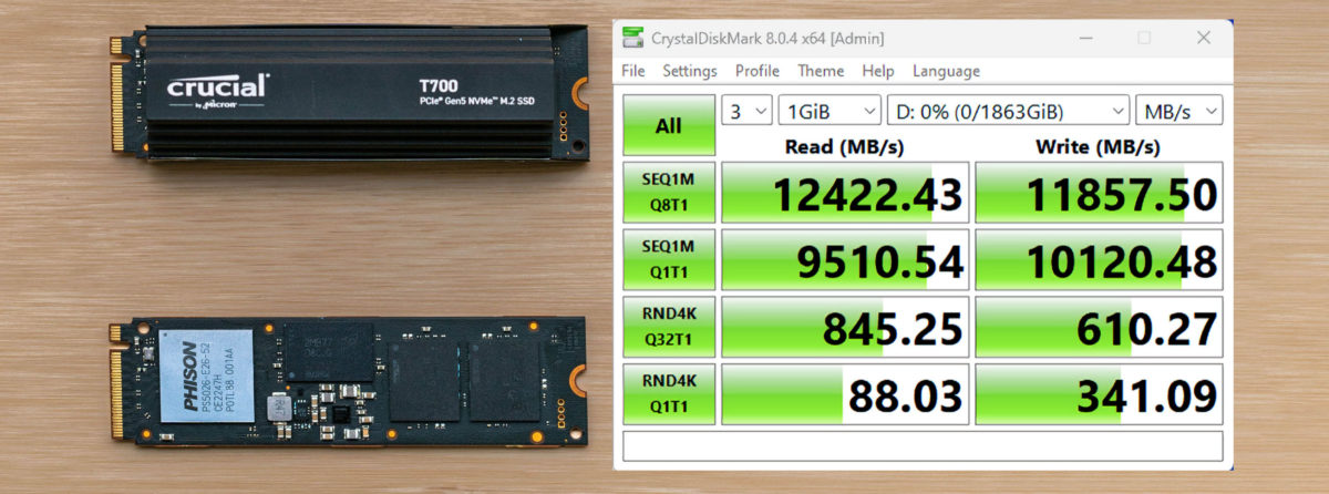 کروشیال، اس‌اس‌دی PCIe Gen5 با سرعت 12.4 گیگ بر ثانیه تولید می‌کند
