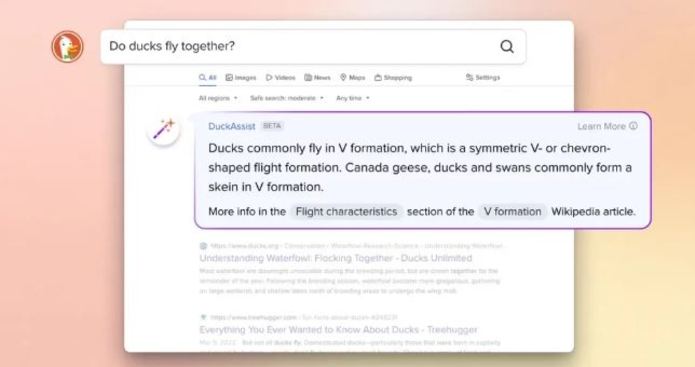 موتور جستجوی DuckDuckGo نیز با ChatGPT ادغام می‌شود
