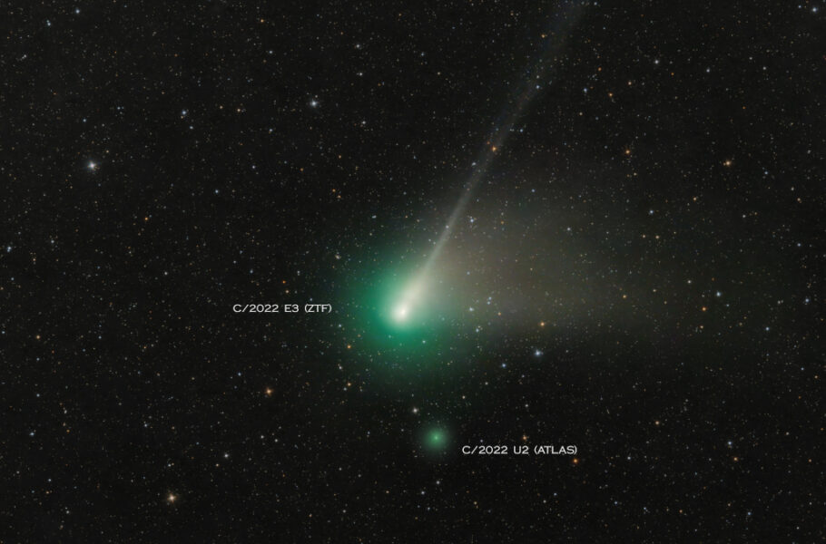 ستاره های دنباله‌دار سبزرنگ، مهمان شب‌های زمین؛ تصویر روز ناسا