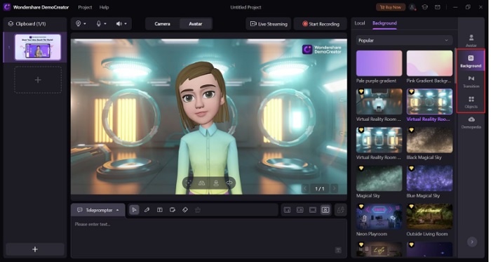 نحوه ایجاد آواتار هوش مصنوعی با DemoCreator
