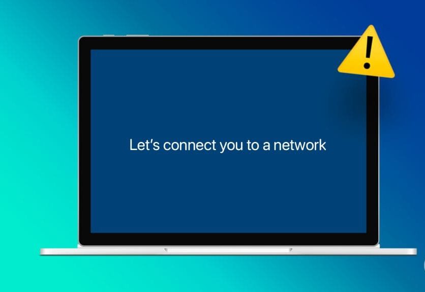 نحوه رفع گیر  کردن ویندوز روی Let’s Connect You to a Network
