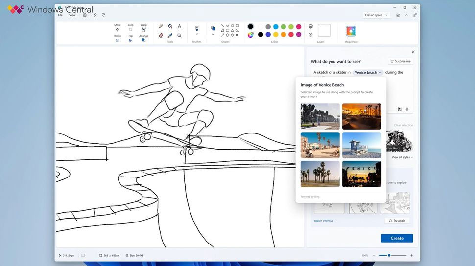 برنامه Paint به هوش مصنوعی مجهز می‌شود
