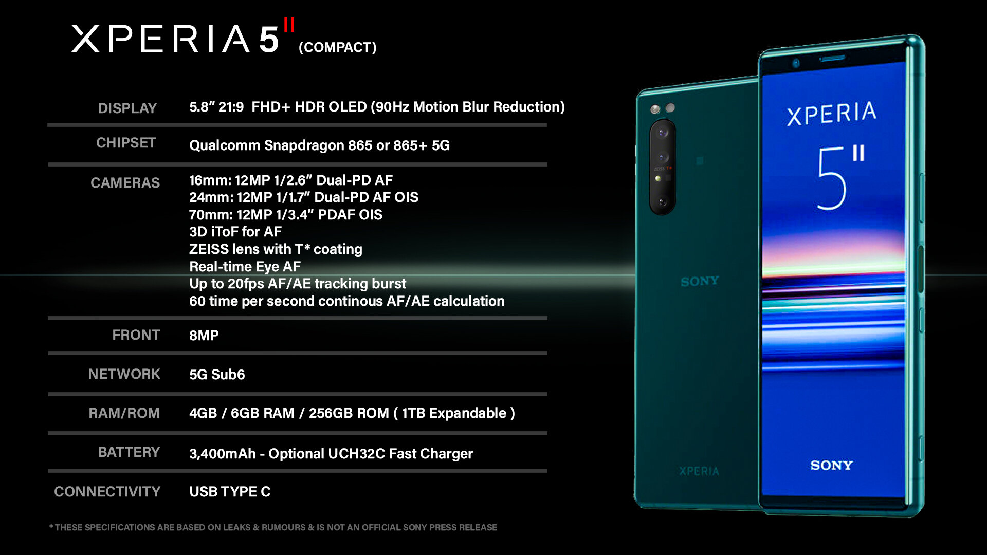مشخصات گوشی سونی Xperia 5 V