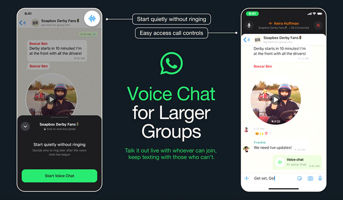 ویس چت واتساپ معرفی شد؛ مکالمه صوتی زنده در گروه‌ها
