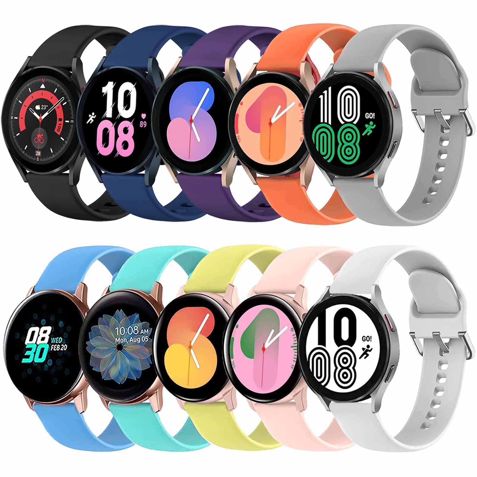 رندرهای تبلیغاتی ساعت هوشمند سری گلکسی واچ رنگ‌بندی آن را نشان می‌دهند

