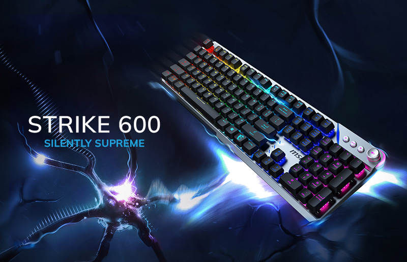 کیبورد گیمینگ MSI Strike 600 بیصدا ولی پر حرف!

