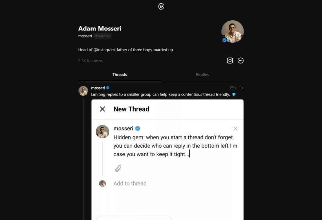 نسخه تحت وب شبکه اجتماعی Threads فعال شد