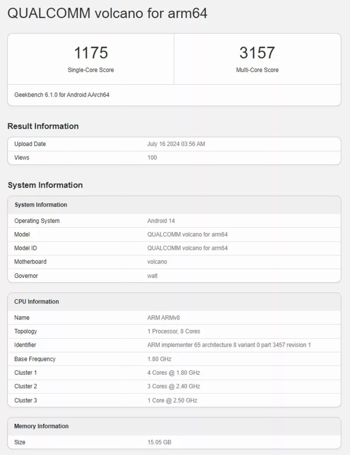 بنچمارک اسنپدراگون 7s نسل 3