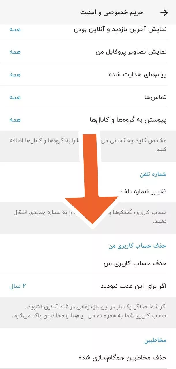 دیلیت اکانت شاد - 3