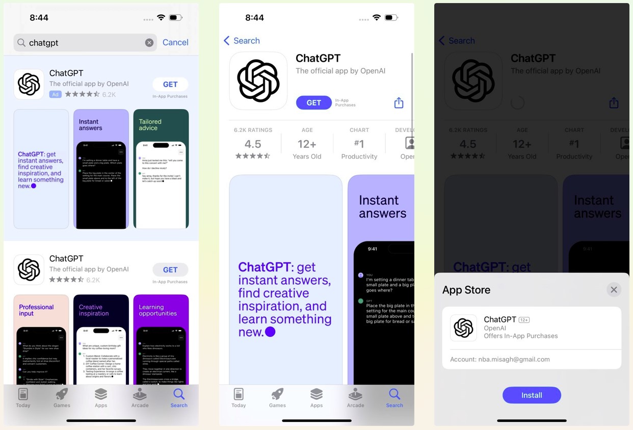 مراحل نصب و استفاده از ChatGPT روی آیفون